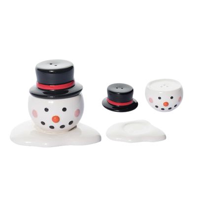Melted Snowman Salt &amp; Pepper Shaker - Set of 2
