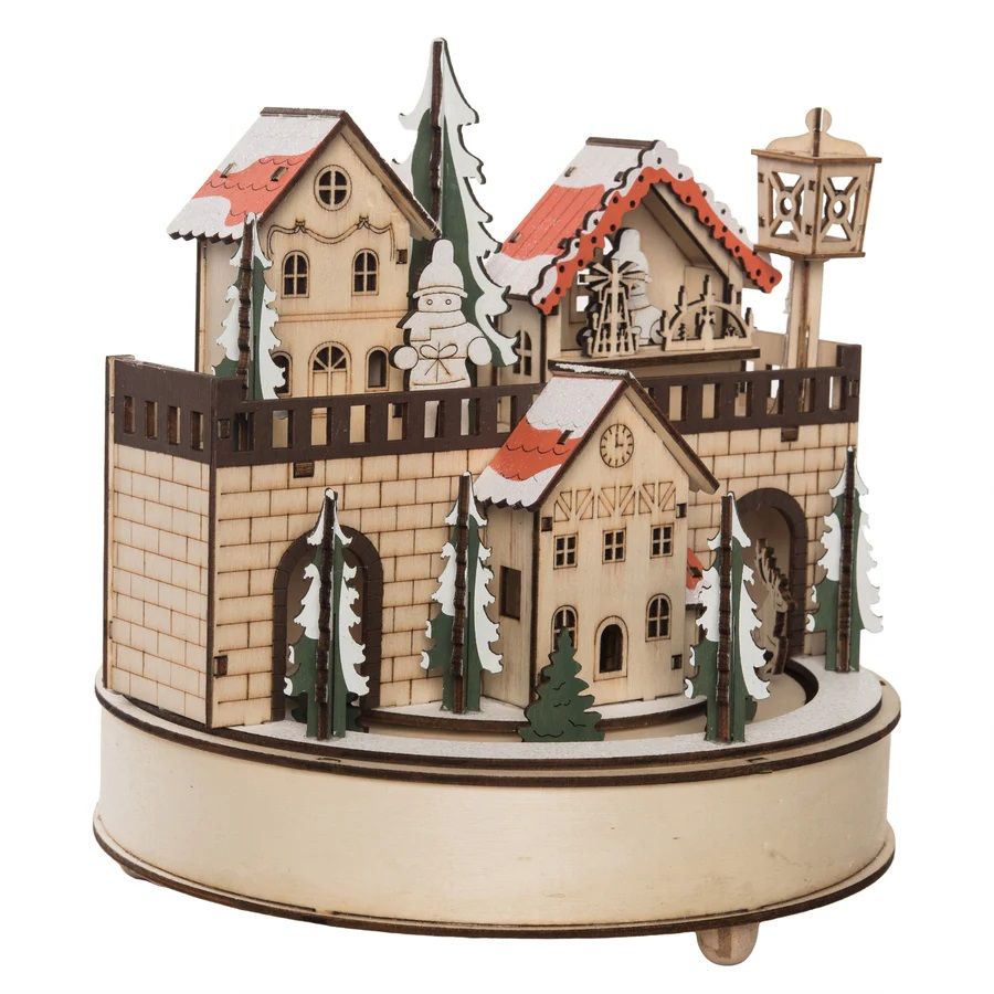 Light Up Laser Cut Christmas Village