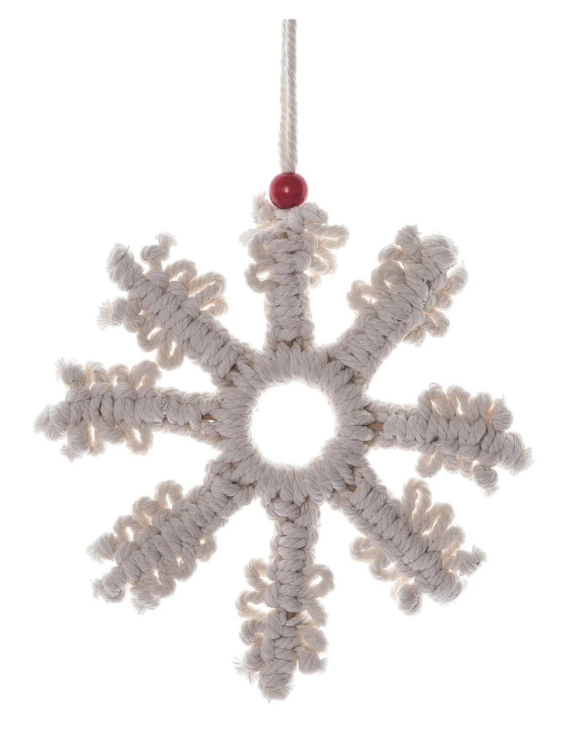 Macrame White Snowflake Small
