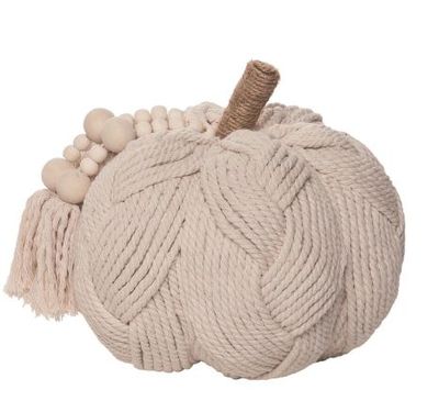 Braided Rope Pumpkin w/Beads Short