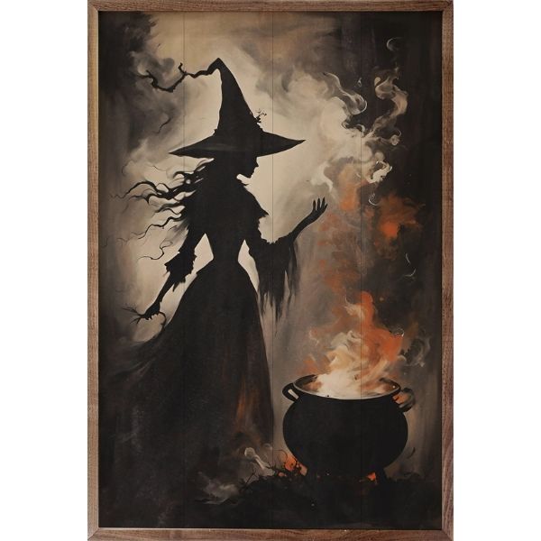 Witch With Cauldron Wall Art