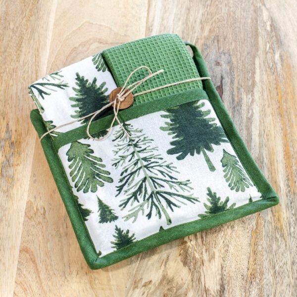 Tree Potholder/Dishtowel - Set of 3