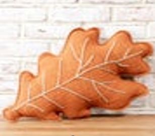 Burnt Orange Leaf Pillow  23 X 16