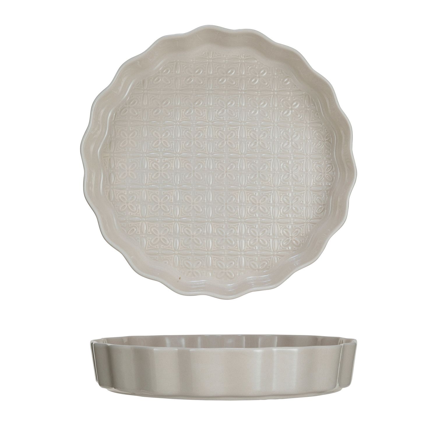 11&quot; Round Embossed Pie Dish