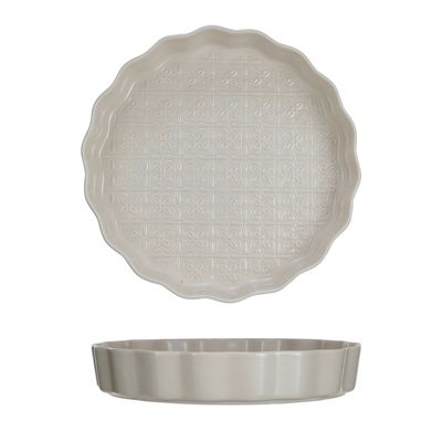 11&quot; Round Embossed Pie Dish