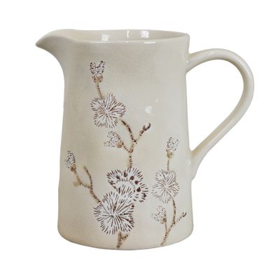 Floral Inlay Pitcher