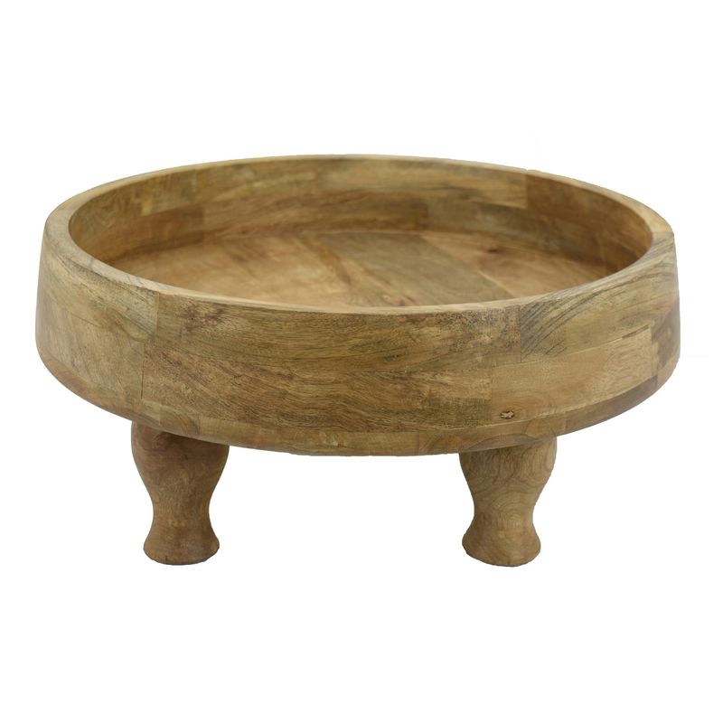 Wood Centerpiece Bowl W/Legs