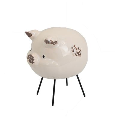 Pig Ceramic w/Metal Legs Tabletop 5&quot;