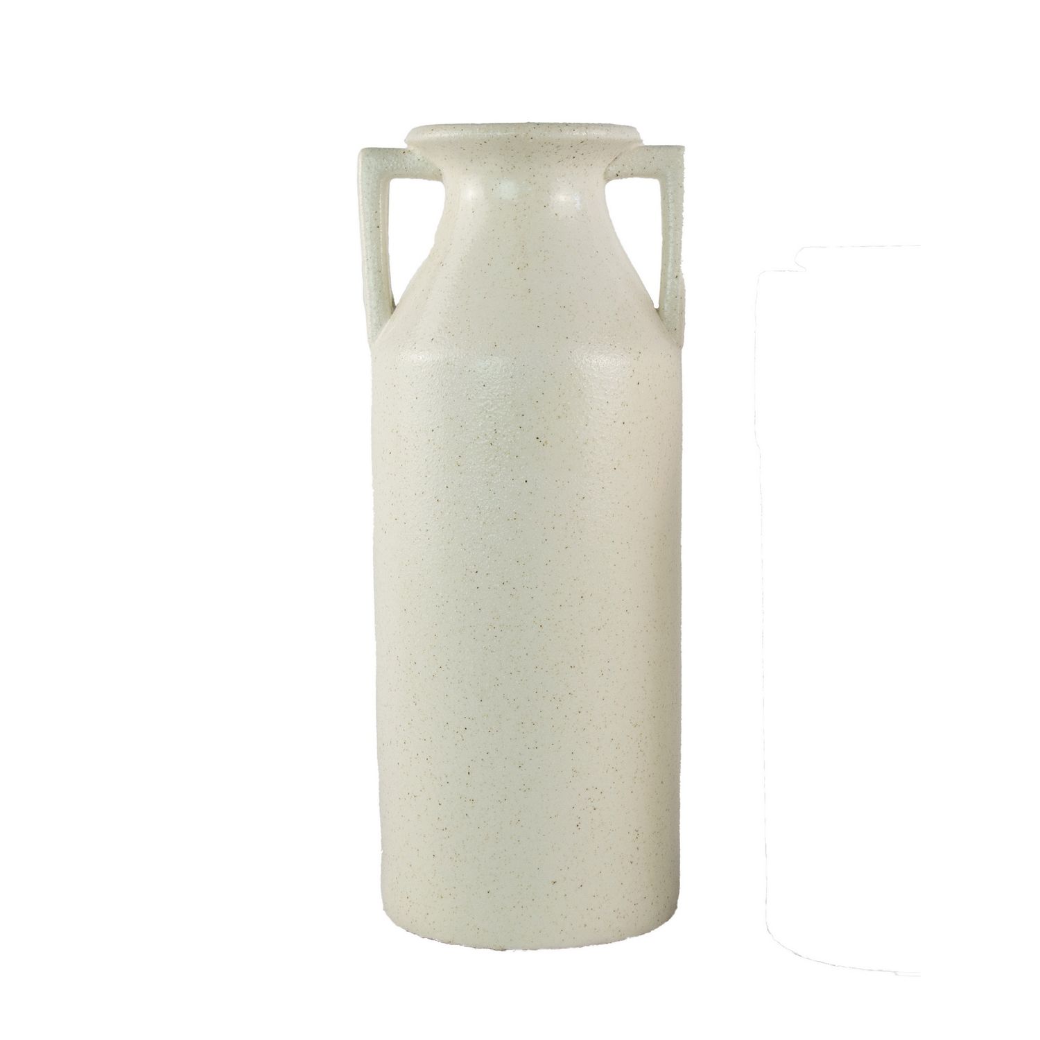 Vase Double Handle White 16.5&quot;