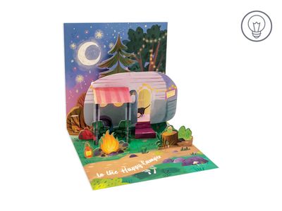 Camper w/Light Pop-up Card