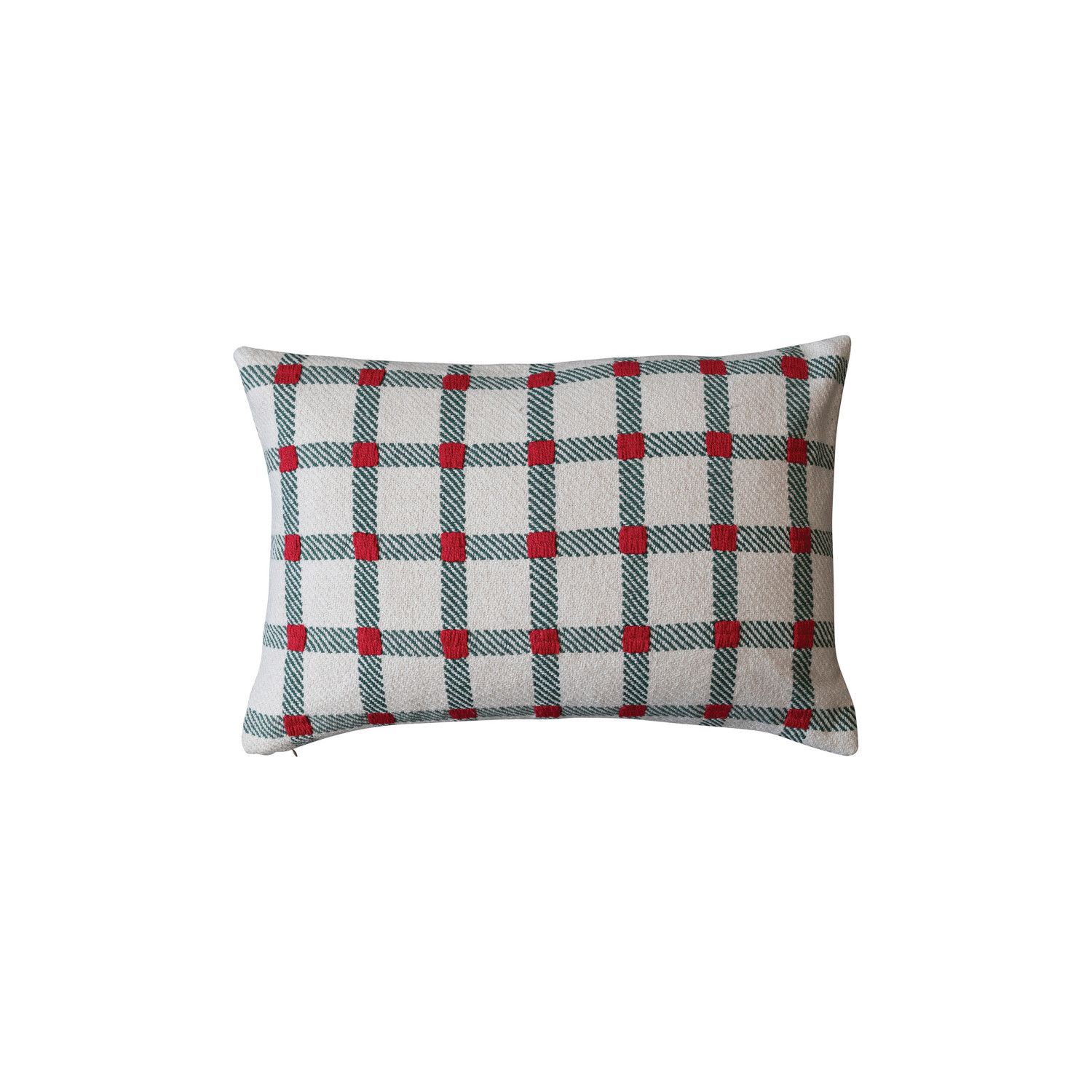 Lumbar Pillow Green/Red Plaid
