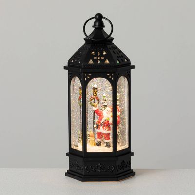 LED Santa Glitter Globe Lantern 13&quot;