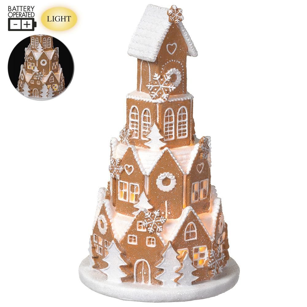 Battery Operated Gingerbread House 8.5&quot;