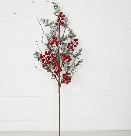 Branch-Vintage Flocked Boxwood 27&quot;