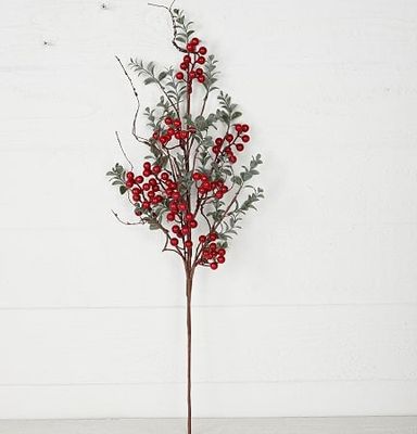 Branch-Vintage Flocked Boxwood 27&quot;