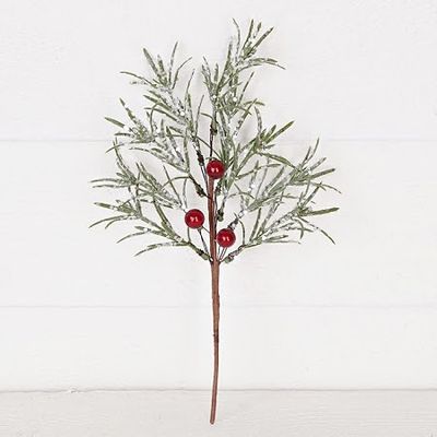 Sparkled Grass w/Berries 12&quot; Pick