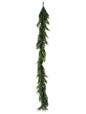 Cedar/Pine &amp; mini Pinecone Real Touch Garland 65&quot;