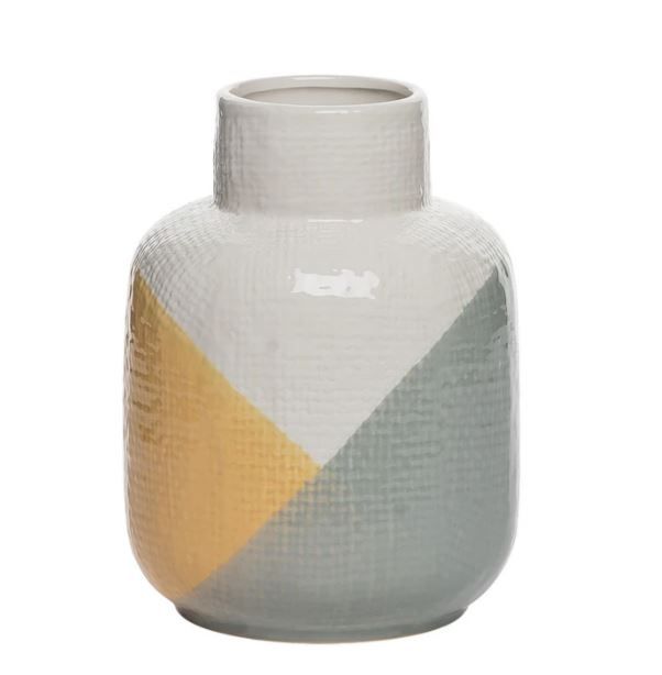 Yellow/Green Textured Vase