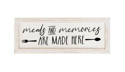 Meals &amp; Memories Sign