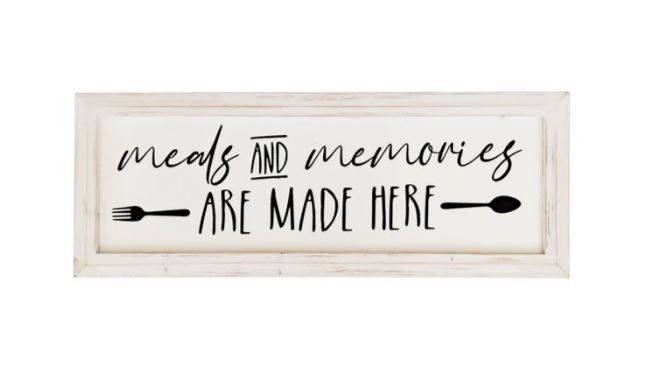 Meals &amp; Memories Sign