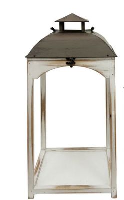 PU123033LG Wood Lantern Metal Top LG