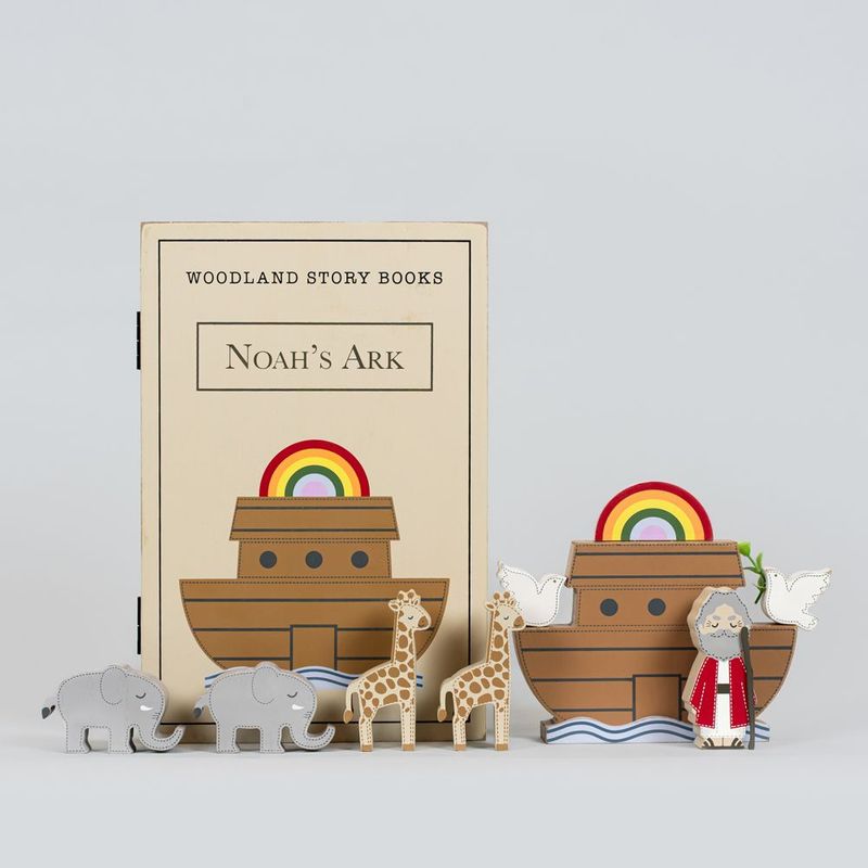 Noah&#39;s Ark Wood Storybook - 9 Piece