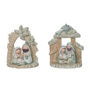 Mini Holy Family in Creche Assorted 2