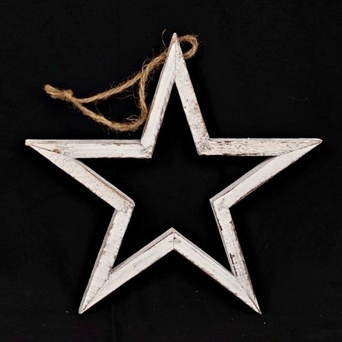 White Cutout Star Ornament 10&quot;