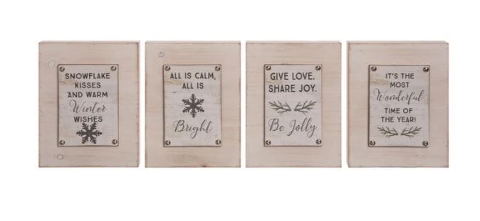 Birch Christmas Sign Assorted