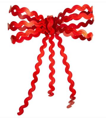Ric Rac Bow Metal Bow Red 10x13&quot;