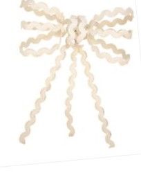 Ric Rac Bow Metal Bow White 10x13&quot;