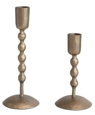 Antique Brass Finish Taper Candle Holder Large