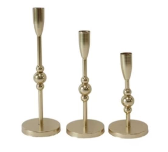 Brushed Gold Taper Holder Small