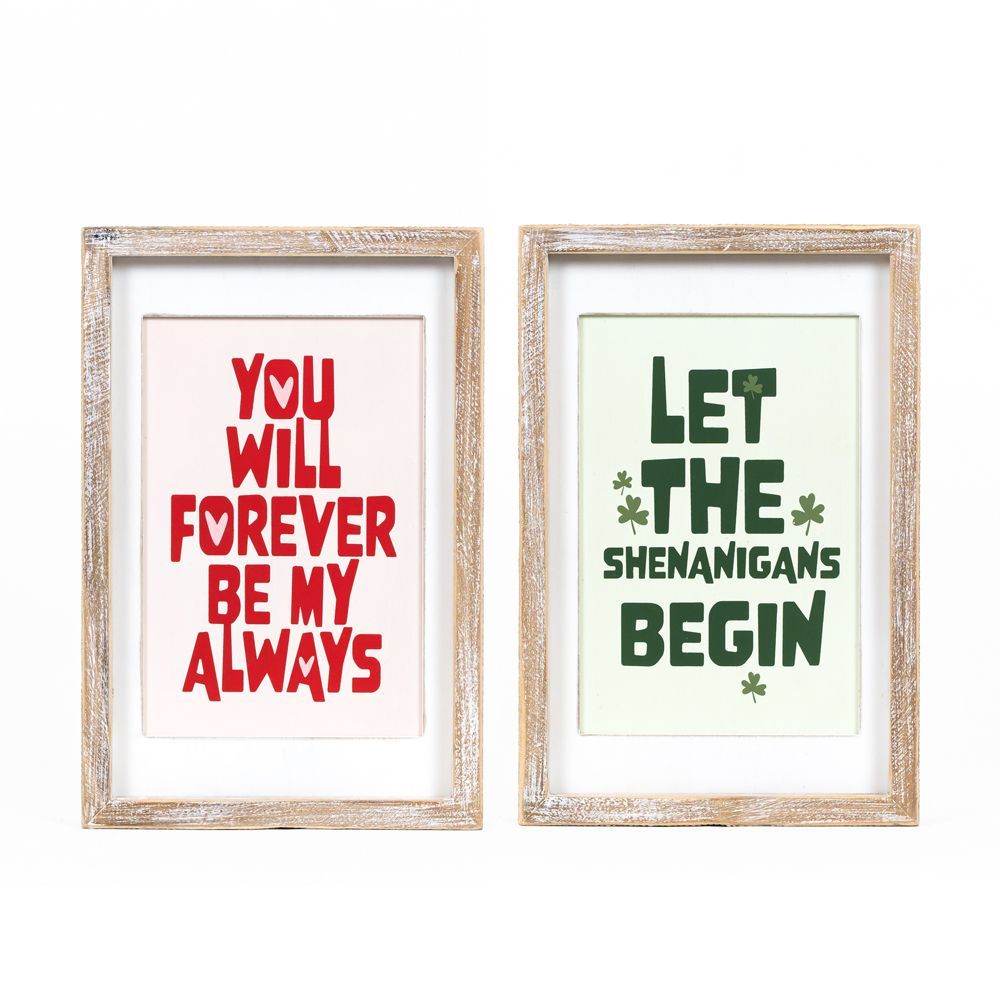 Forever/Shenanigans Reversible Sign 8x12