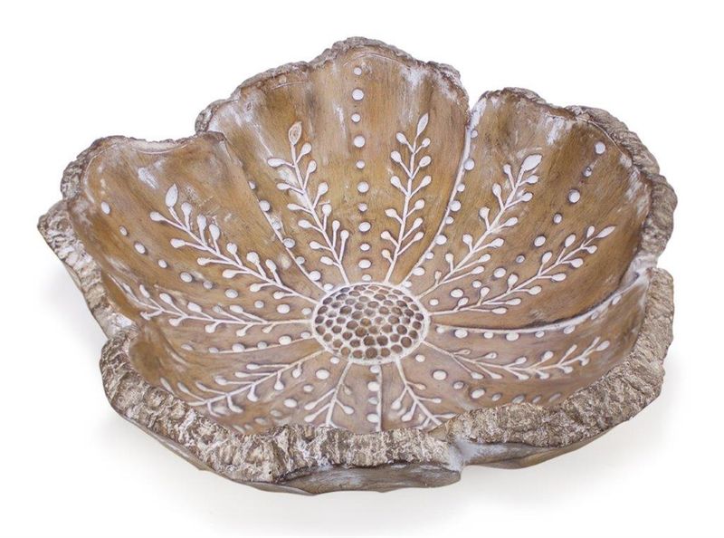 Resin Flower Bowl 12.75&quot;