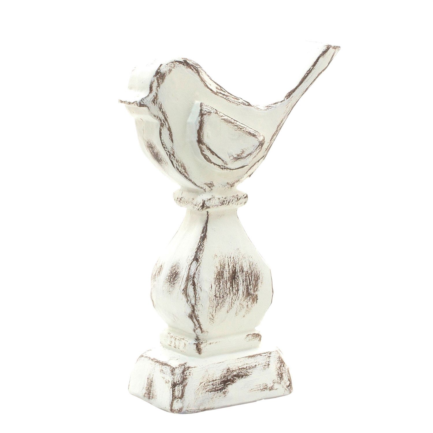 Resin Bird on Stand Cream