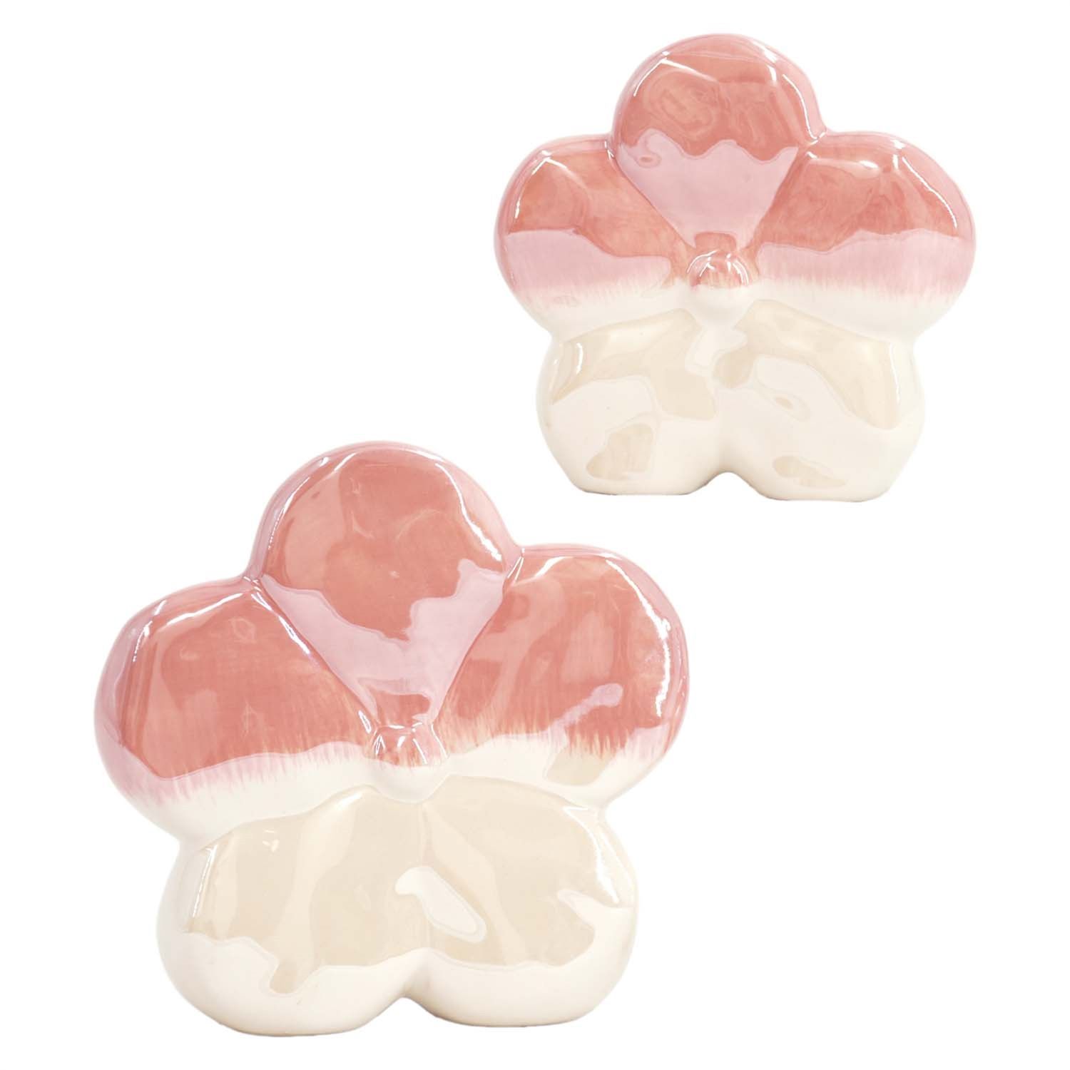 Porcelain Daisy White &amp; Pink Small
