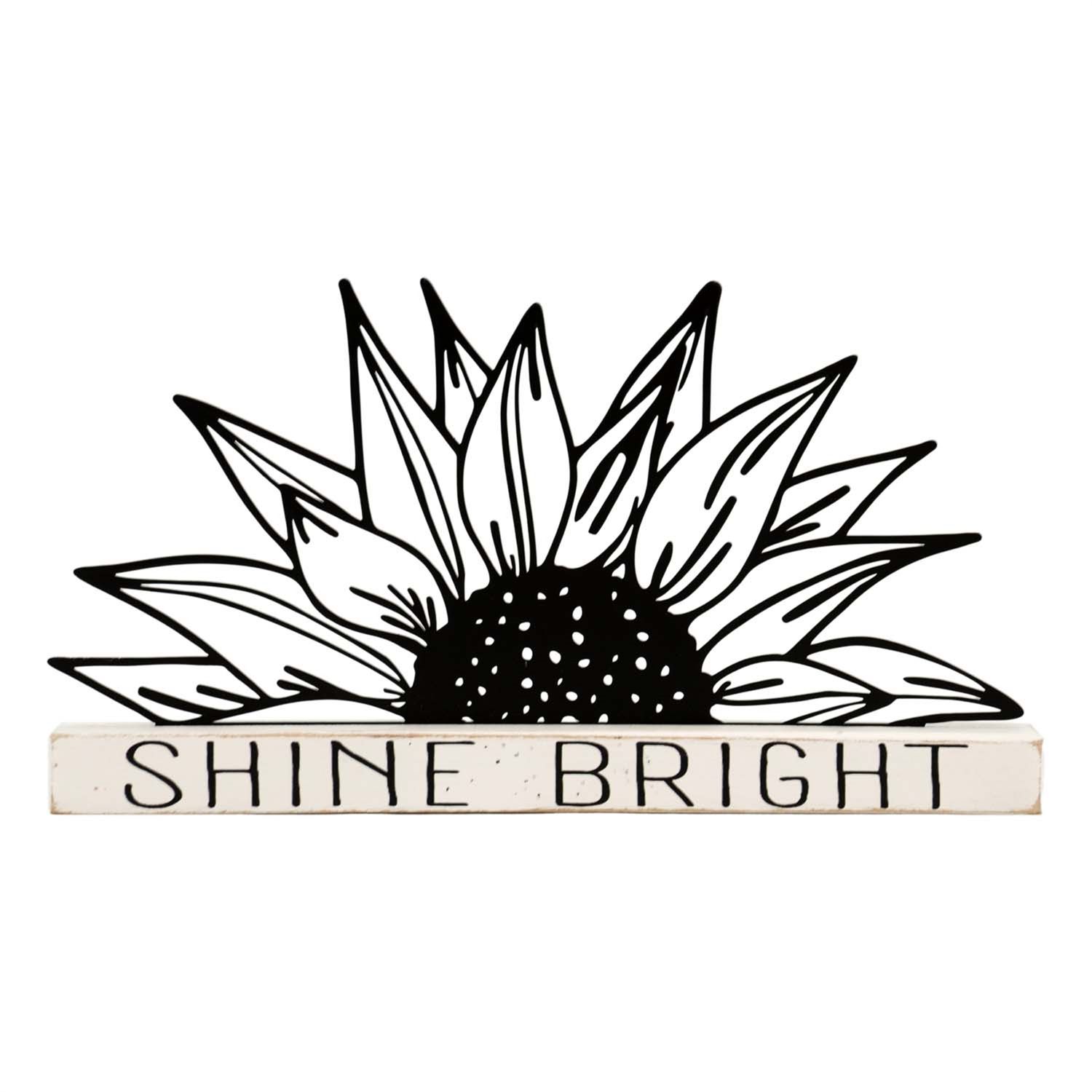 Metal Shine Bright Sunflower on Stand