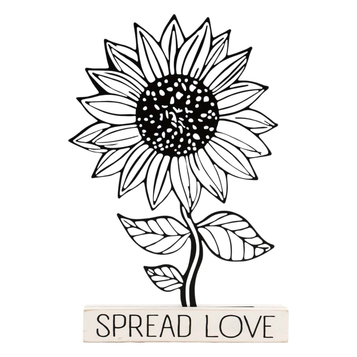 Metal Sunflower on Stand