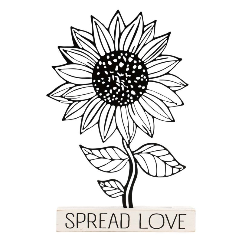 Metal Sunflower on Stand