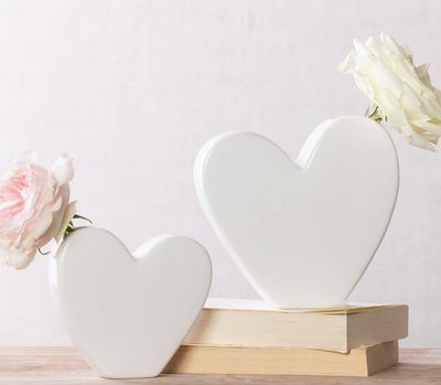 Matte Heart Vase Large