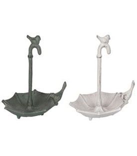 Iron Umbrella Birdfeeder White