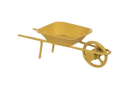 Mini Metal Wheelbarrow Yellow