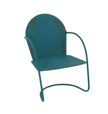 Mini Metal Vintage Garden Chair Blue