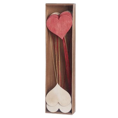 White Heart Planter Pick 12&quot;