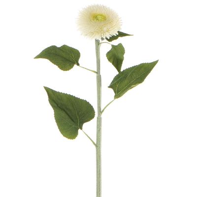 Teddy Bear Sunflower Spray White 39.5&quot;