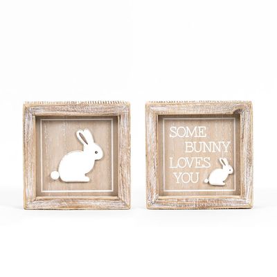 Reversible 5x5 Sign Bunny/Loves