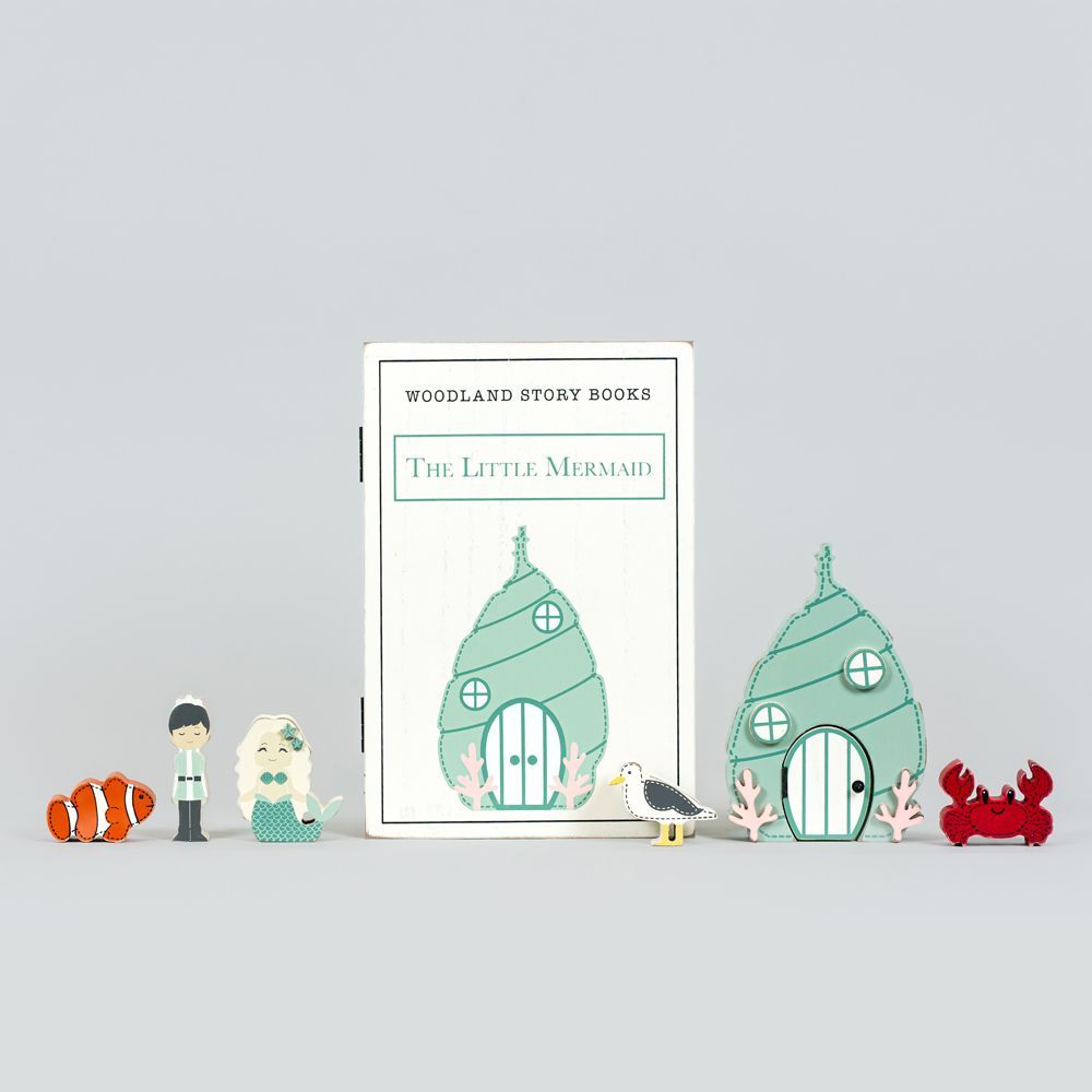 Wood Storybook Mermaid Set of 7