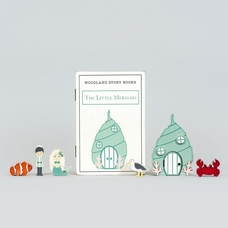 Wood Storybook Mermaid Set of 7