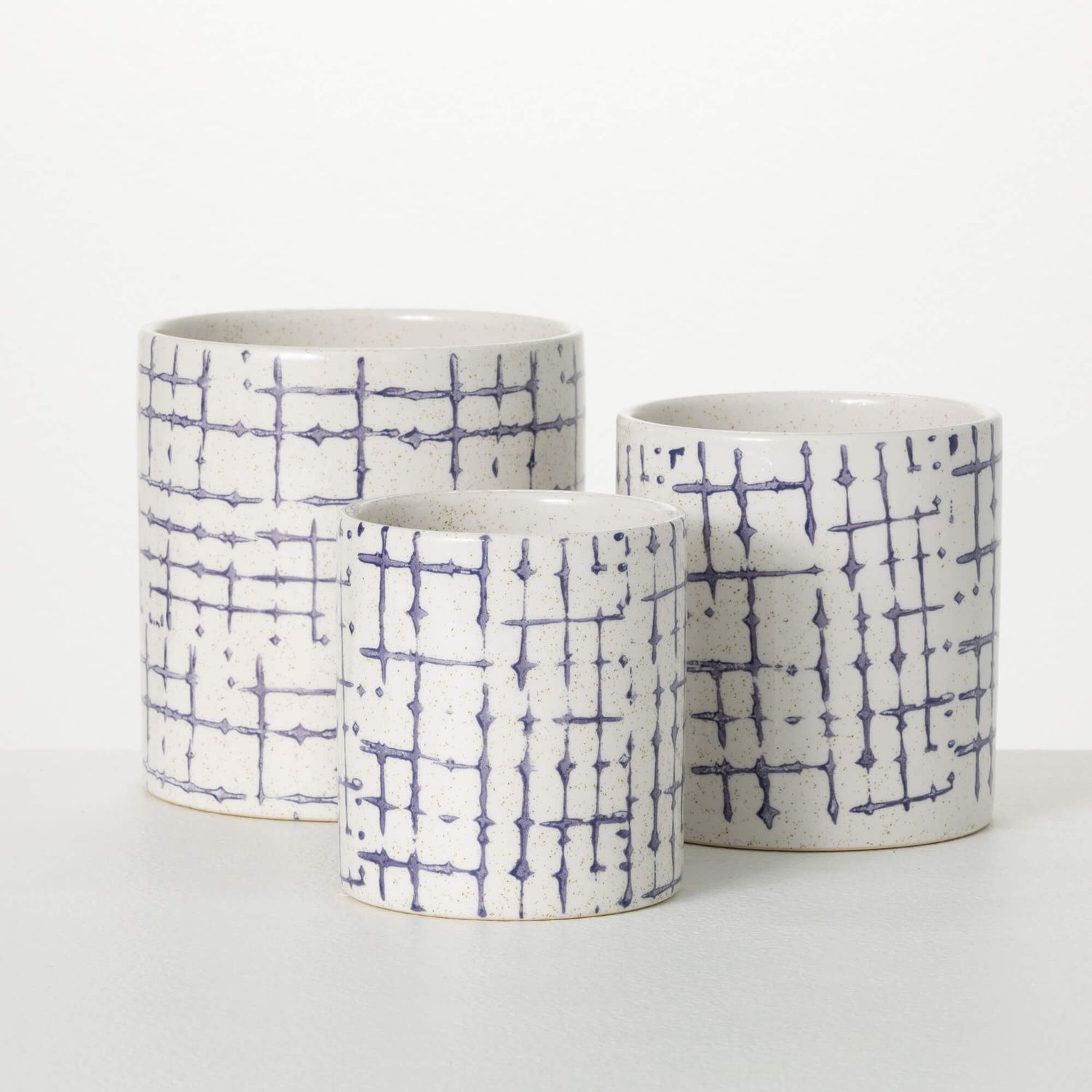 Hatch Pattern Pot 3&quot;